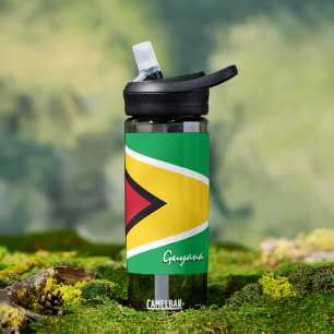 Botella de Guyana, bandera patriótica de Guyana