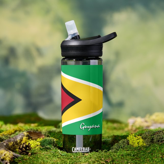 Botella de Guyana, bandera patriótica de Guyana (Exterior)