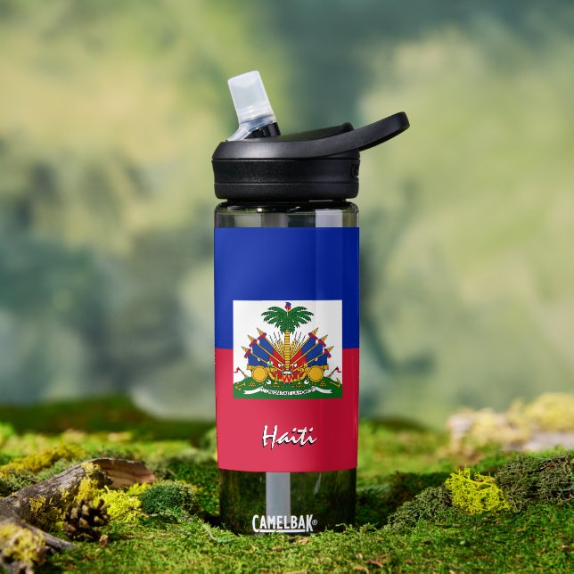 Botella de Haití, bandera patriótica haitiana (Exterior)