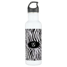 BOTELLA DE LA CEBRA PRINT-WATER DEL MONOGRAMA