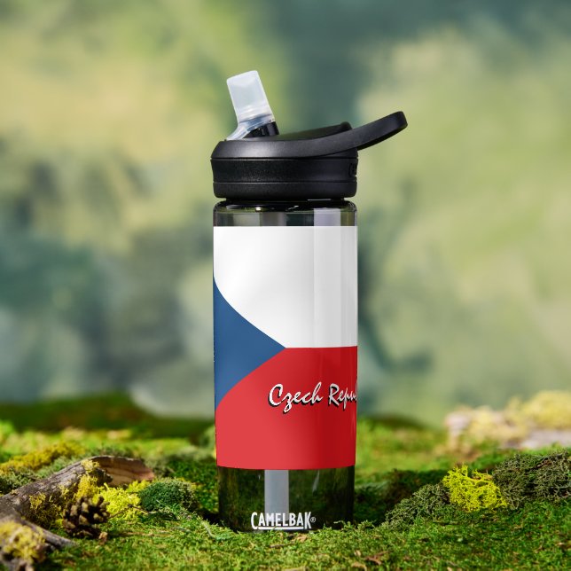 Botella de la República Checa, bandera patriótica  (Exterior)