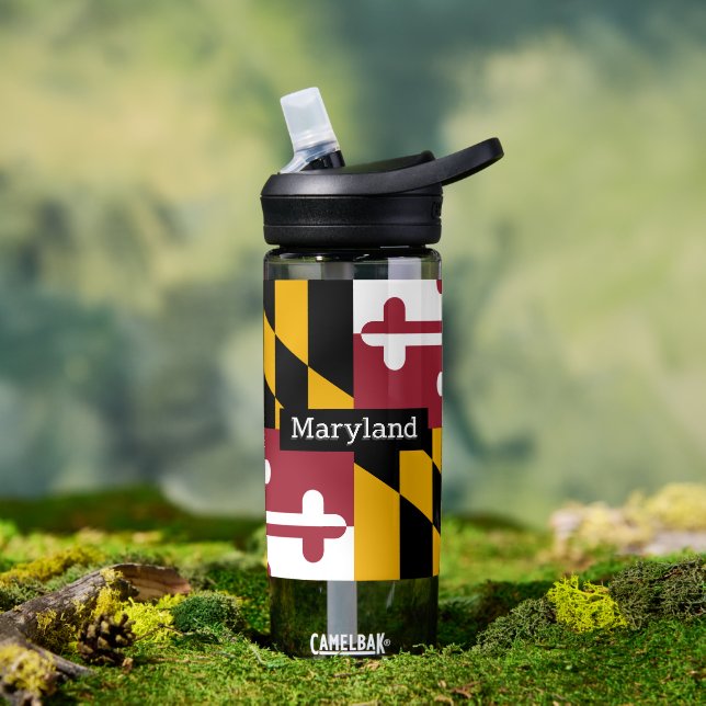 Botella de Maryland, bandera patriótica de Marylan (Exterior)