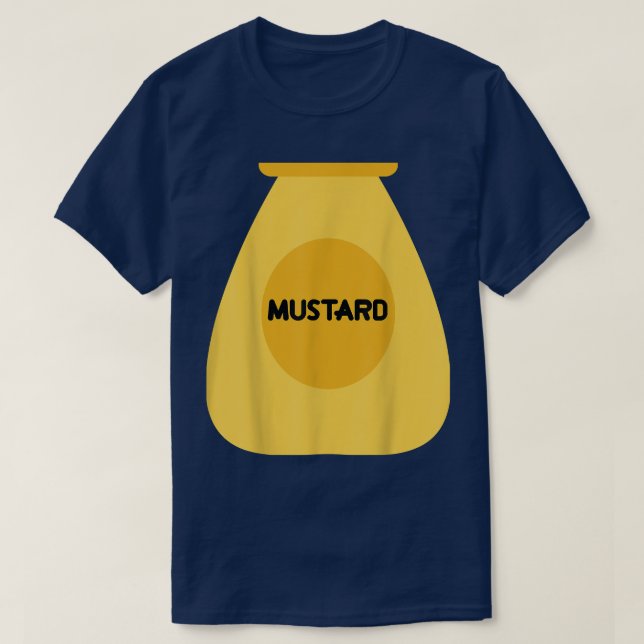 Botella de mostaza acondicionada camiseta de disfr (Diseño del anverso)