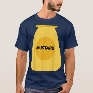 Botella de mostaza acondicionada camiseta de disfr