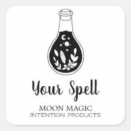 Botella de poción de brujería Pegatinas blancos