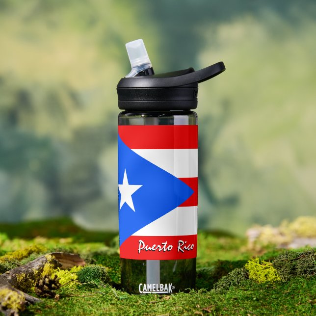 Botella de Puerto Rico, bandera patriótica de Puer (Exterior)