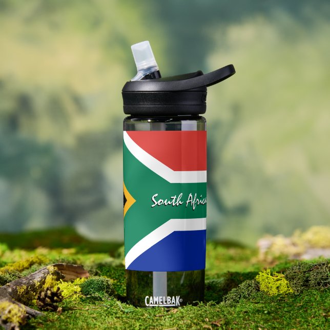 Botella de Sudáfrica, bandera patriótica sudafrica (Exterior)