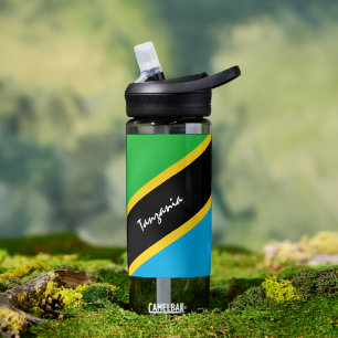 Botella de Tanzania, bandera patriótica de Tanzani