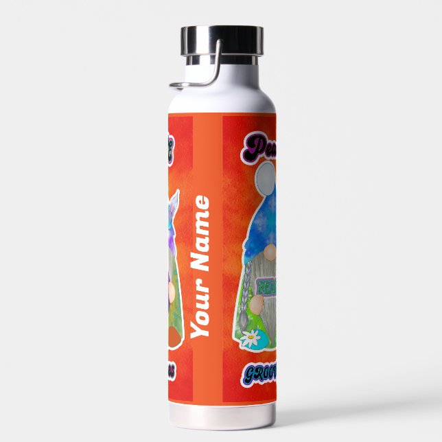Botella de Tumbler Hippie Peace Tie Dye Gnomes (Derecha)