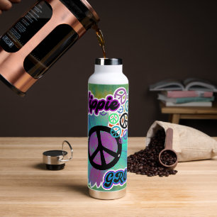 Botella de Tumbler Hippie Peace Tie Dye Groovy