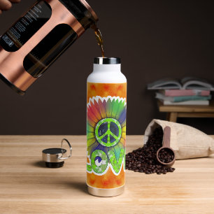 Botella de Tumbler Hippie Peace Tie Dye Love