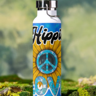 Botella de Tumbler Hippie Peace Tie Dye Love