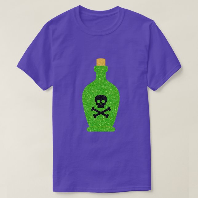 Botella de veneno Purpurina de Halloween camiseta (Diseño del anverso)