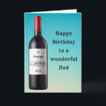 Botella de vino de época personalizada | Tarjeta d<br><div class="desc">Envíe esta maravillosa tarjeta de cumpleaños de una botella de vino de época a alguien especial en su vida,  por ejemplo un padre,  marido,  Gran papá,  tío,  hermano o pareja,  etc. Personalice con su propio mensaje y el año de nacimiento.</div>