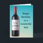 Botella de vino de época personalizada | Tarjeta d<br><div class="desc">Envíe esta maravillosa tarjeta de cumpleaños de una botella de vino de época a alguien especial en su vida,  por ejemplo un padre,  marido,  Gran papá,  tío,  hermano o pareja,  etc. Personalice con su propio mensaje y el año de nacimiento.</div>