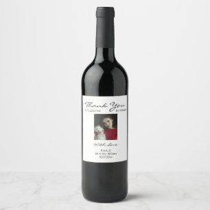 Botella De Vino Etiqueta Agradecimiento Set Comida y Bebida para P