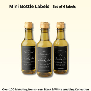 Botella de Vino Mini - Set de Etiquetas de Comida 