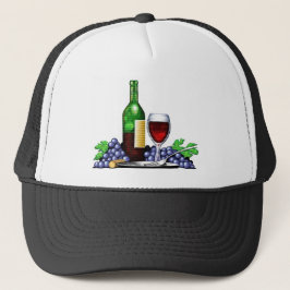 Botella de vino y gorra del vidrio