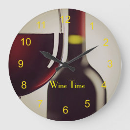 Botella de vino y reloj de pared de diseño de vidr