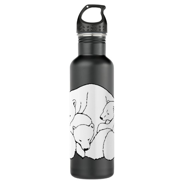Botella deportiva de arte del oso polar (Anverso)