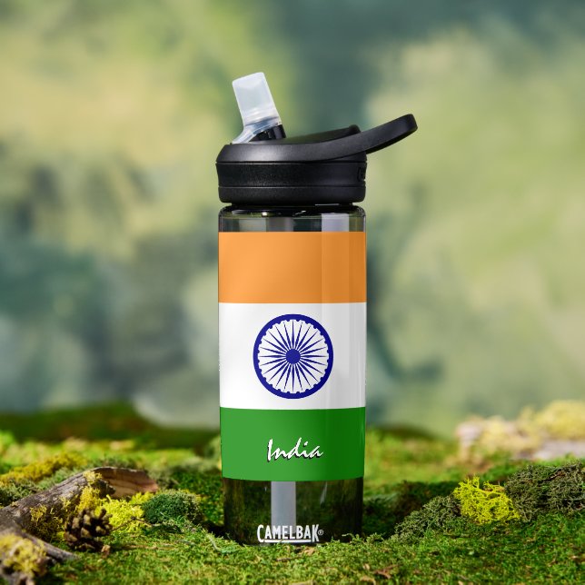 Botella india, bandera india patriótica (Exterior)