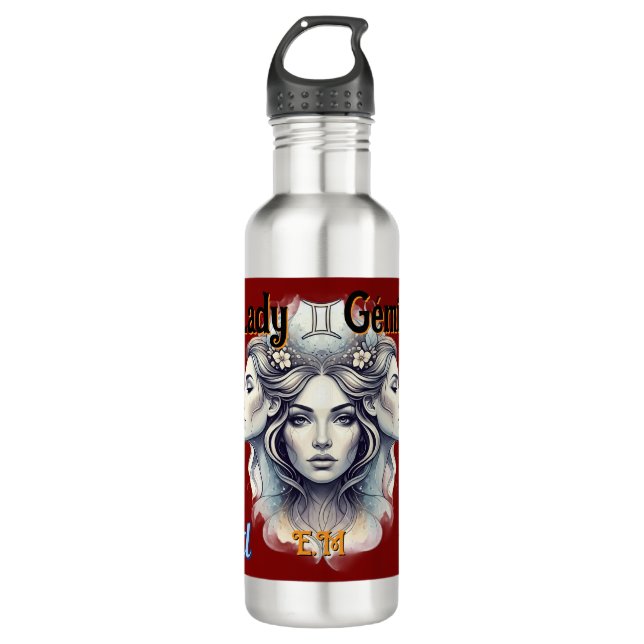 Botella Lady Géminis – Hidratación con estilo (Anverso)