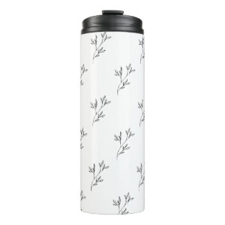 Botella Minimalista de Ramitas y Hojas Aesthetic