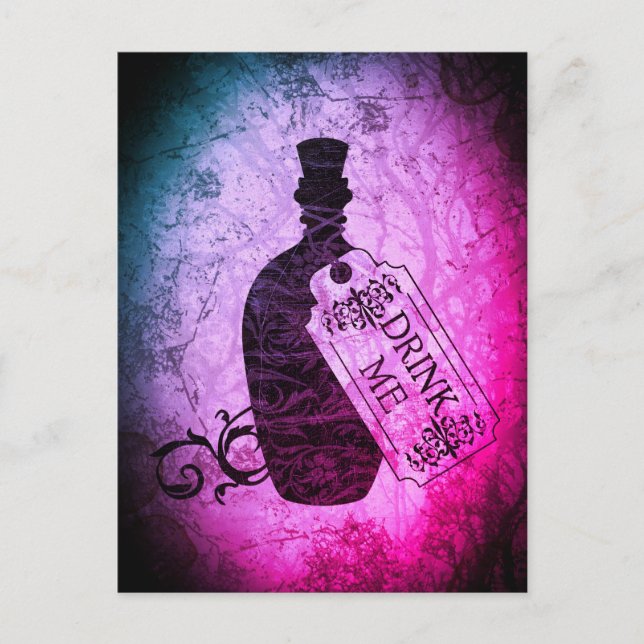 Botella Morada Postal de Bebe (Anverso)