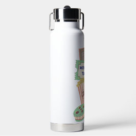 Botella personal de agua verde rojo amarillo