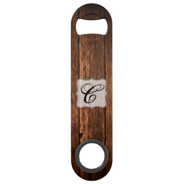 Botella personalizada Abridor Barn Wood Country Ru (Anverso)