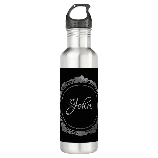 Botella personalizada de agua de plata (Anverso)