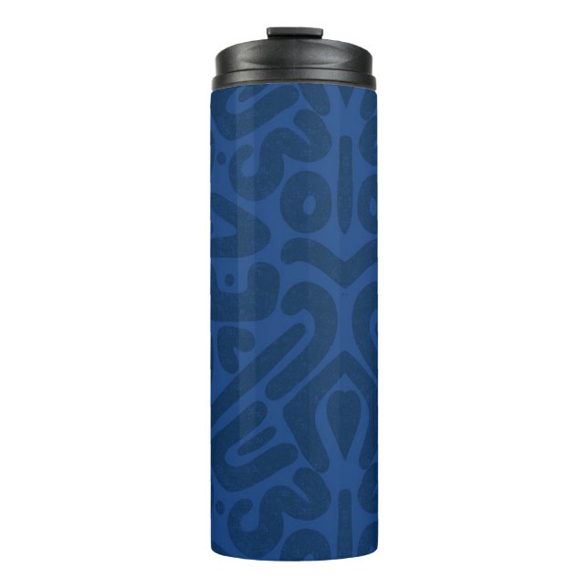 Botella térmica del patrón azul (Anverso)