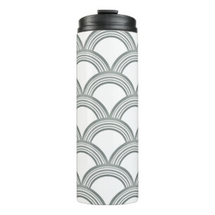 Botella Térmica Gris de Círculos Concéntricos Art
