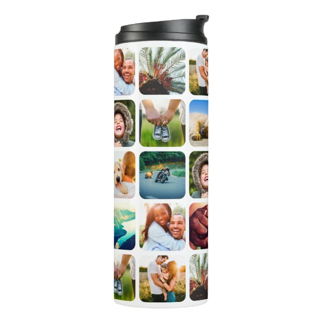 Botella térmica plantilla de 10 fotos redondeadas (Rotado hacia la izquierda)