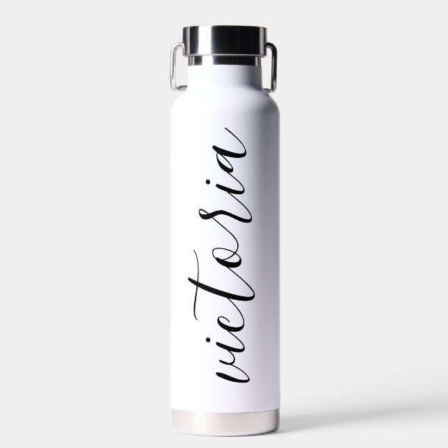 Botellas de agua con letra cursiva monograma | Bla (Delantero)
