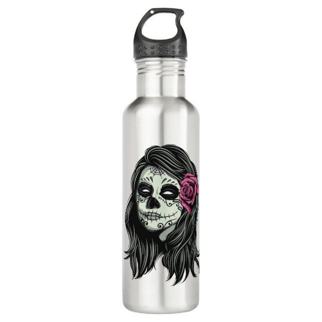 Botellas de agua con nombre personalizado de mujer (Anverso)