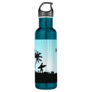 Botellas de agua con nombre propio Beach Surfer