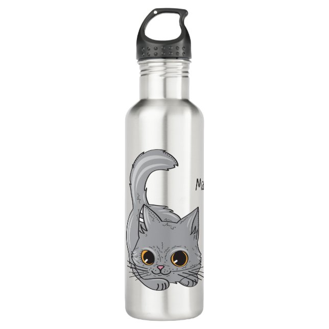 Botellas de agua conocidas de encargo del gatito (Anverso)