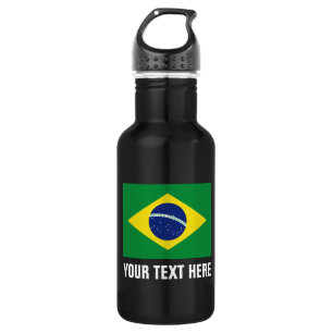 Botellas de agua de bandera brasileña para Brasil