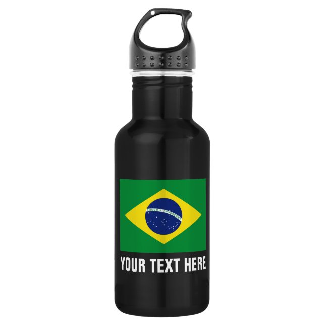 Botellas de agua de bandera brasileña para Brasil  (Anverso)