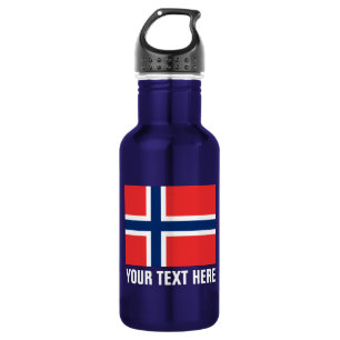 Botellas de agua de bandera noruega personalizado 