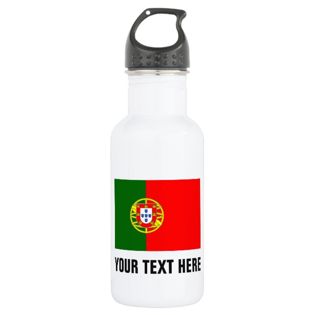 Botellas de agua de bandera portuguesa personaliza (Anverso)