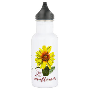 Botellas de agua de girasol