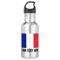 Botellas de agua de la bandera francesa personaliz
