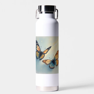 Botellas de agua de la mariposa