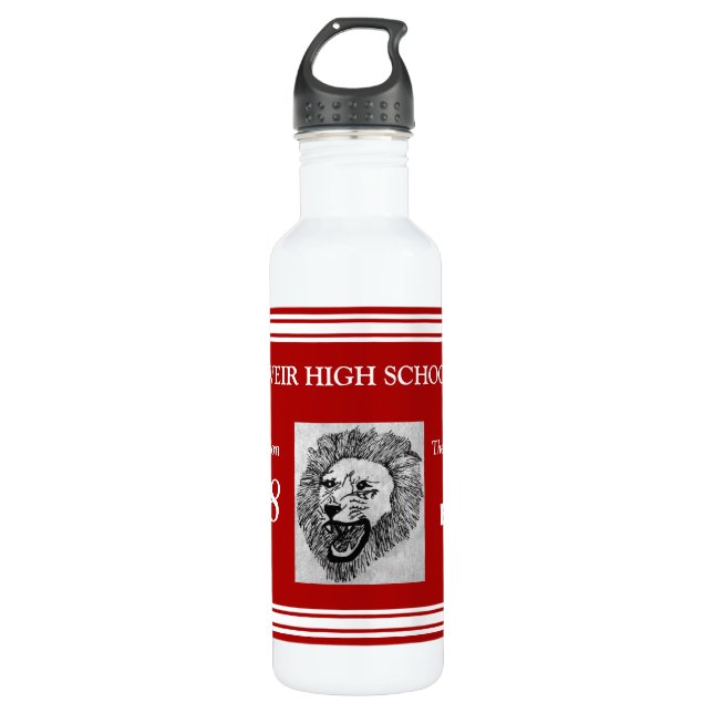 Botellas de agua de la reunión de antiguos alumnos (Anverso)