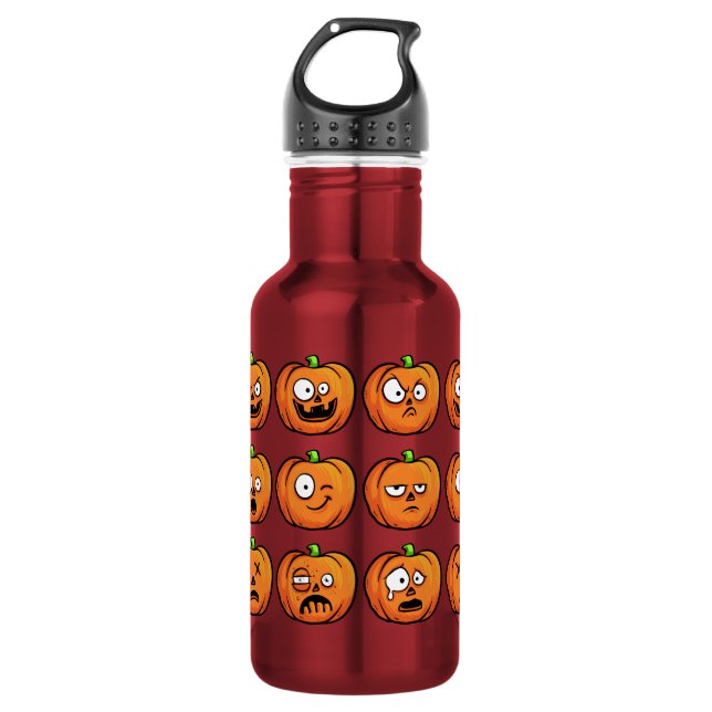 Botellas de agua de las Calabazas de Halloween (Anverso)
