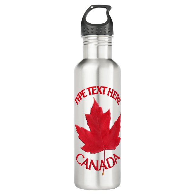 Botellas de agua de recuerdo de Canadá personaliza (Anverso)