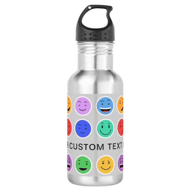 Botellas de agua de texto personalizado (Anverso)
