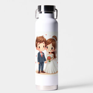 Botellas de agua del Aniversario del boda